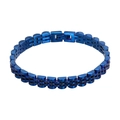 Pulsera moderna de acero inoxidable azul estilo jubilee con cierre plegable - 0.8x21cm / Azul