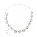 Detail of silver spiral metal waist chain with hollow spiral links and lobster clasp - Spiral Hollow Style (2049) / Silver