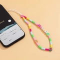 Handgefertigte Handy-Perlenkette mit bunten Fruchtscheiben und BABY-Buchstaben - Zufälliger Bunter Fruchtbuchstabenstil (0038)