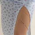 Gold multi-layer thigh chain with celestial charms and colorful gemstones for women - 0134 Gold (Star Moon Clearance)