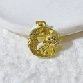 Exquisite gold-plated celestial moon and sun pendant with zircon stones for DIY jewelry - Personified Gold Sun and Moon Style (4) / Gold