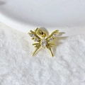 Exquisite gold-tone butterfly pendant necklace with micro-paved cubic zirconia accents - Gold Clear Zircon Butterfly Design (9) (Pendant Only (Without Chain))