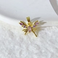 Exquisite golden butterfly pendant with purple zircon micro-inlay for women - Gold Purple Zircon Butterfly Design (10) (Pendant Only (Without Chain))