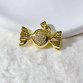 Colgante de caramelo hip hop dorado con piedras de circón brillantes para deportistas - Estilo de Caramelo Dorado (8)