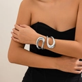 Gros plan sur un collier ras de cou argenté sculpturall au design irrégulier et abstrait - 02 Bracelet Argenté 2363