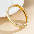 Bracciale minimalista irregolare in lega dorata con finitura a specchio lucida - Stile Goccia d'Acqua No. 03 (2391) / Oro