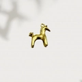 Golden alloy horse charm for DIY jewelry and bag accessories with matte metal finish - Matte Gold Horse (4)