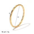Minimalist gold ribbed elastic bracelet, 5mm width and 65mm inner diameter - Ribbed Texture Style (Gold-A) / 5mm Width