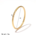Golden minimalist hammered metal bangle, 5mm wide with 65mm inner diameter for women - Hammered Texture Style (Gold-B) / 5mm Width