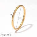 Gold flexible cuff bracelet with ribbed texture, 65mm diameter and 6mm width dimensions - Serpentine Ribbed Style (Gold-C) / 6mm Width