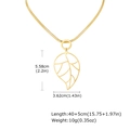 Details zur Größe des Goldblatt-Anhängers und Messung der Schlangenkette-Länge - Schlangenkette Hohles Blatt (NC-2695G)