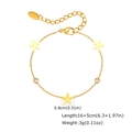 Détail du collier fleur en or 18 carats avec fermoir mousqueton et poinçon K18 - Bracelet Fleur à Cinq Pétales (BR-2730G)