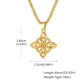 Detaillierte Größenangaben für den keltischen Hexenknoten-Anhänger und die 60cm Kette - Gold
