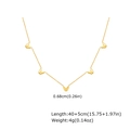 Détail du collier en acier inoxydable plaqué or 18K avec chaîne réglable de 40 plus 5cm - Collier avec cinq papillons 3D (NC-2273G)
