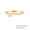 Detailansicht des goldenen Edelstahlarmbands mit Zirkonsteinen und Maßen 17cm - Tennis-Reihen-Eingeleiteter-Stil (B-769G)