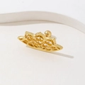 Gothic hollow mandala gold stud earring with secure screw back for men and women - Golden Lotus Hollow Style (2jin)
