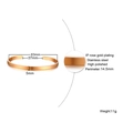 Minimalist 5mm rose gold stainless steel open cuff bracelet with high polished finish - Rose Gold