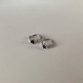 Minimalistische S925 Silber Creolen mit schwarzen Stern-Anhängern für Damen und Herren - 933 Stern Stil