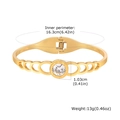 Technical view of gold Roman numeral bracelet showing 16.3cm circumference and 13g weight - Gold (B-578G)