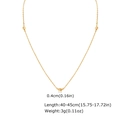 Détail du collier à billes dorées montrant la longueur de 40-45cm et les billes - Or (NC-1790)
