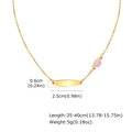 Gedetailleerde weergave van gouden vlinderketting met roze emaille en maten - Ketting 2