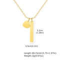 Gedetailleerde maattabel voor gouden ketting met hart- en 3,2cm staafhanger - Dubbele Hanger Stijl (Hart+Staaf) / Goud