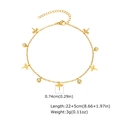 Detailansicht der goldene Libellen-Fußkette mit Zirkonia und verstellbarer Kette - Libelle Strass Kugel (JC-224G04) / 22+5cm