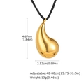Detail of large hollow gold teardrop pendant with dimensions 4.67cm x 2.52cm - Teardrop Style (NC-2152)