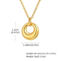 Especificaciones de tamaño detalladas de un collar con colgante de círculo dorado minimalista - Dorado