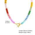 Detailansicht der Edelsteinkette mit 0,84cm Perlen und goldenem Knebelverschluss - Goldene Halskette (NC-2326G)