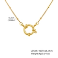 Detail der goldenen Edelstahl-Perlenkette mit rundem Federringverschluss für Damen - Perlenkettenstil (NC-2209G)