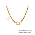 Details zur 0,4cm Breite und 40cm Länge der goldenen Edelstahl-Gliederkette für Damen - Seilkettenstil (NC-2208G)