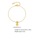 Détail du bracelet pendentif cœur en or 18k avec dimensions et fermoir à bascule - Style Pendentif Cœur (BR-2564G)