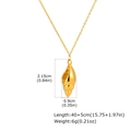 Detaillierte Größenangaben für den goldenen Muschel-Anhänger und die Edelstahlkette - Meerschnecke Stil (NC-2302G)
