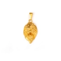 Hip-hop style lion head pendant necklace in polished gold-plated stainless steel finish - 3D Realistic Lion Head (TH23) / Gold
