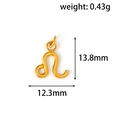 Colgante del signo zodiacal Leo en acero inoxidable dorado con medidas detalladas - Leo (XZK05) / Dorado