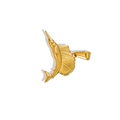 Macro detail of 24K gold plated swordfish pendant with smooth metallic texture and fins - Fish (Pendant Only (Without Chain)) (GVN01) / Gold