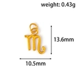 Colgante Escorpio de acero inoxidable dorado, altura de 13,6mm y peso de 0,43g - Escorpio (XZK08) / Dorado