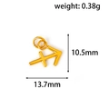 Colgante Sagitario de acero inoxidable dorado 10,5mm x 13,7mm con peso de 0,38g - Sagitario (XZK09) / Dorado