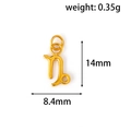 Colgante Capricornio de acero inoxidable dorado pulido con un peso de 0,35g - Capricornio (XZK10) / Dorado