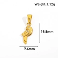 24k gold-plated parrot pendant necklace in stainless steel with crystal accents - Parrot Style (AT10-Gold)
