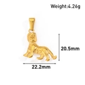 Dettaglio ciondolo testa di tigre in acciaio inossidabile placcato oro 24k con misure - Stile Tigre Salta (BT02) / Oro