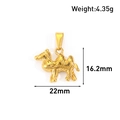 Pendente cammello in acciaio inossidabile placcato oro con finitura spazzolata - Stile Cammello (BT04) / Oro