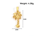 Ciondolo a palma dorata dettagliata con venature e dimensioni di 31mm per 16mm - Palma (DY03) / Oro