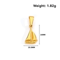 Dettaglio del ciondolo a barca a vela dorata con altezza 16 mm e larghezza di 10,6 mm - Barca a vela (DY04) / Oro