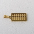 Ciondolo a forma di abaco in acciaio inossidabile placcato oro 18K per collana - Abaco / Oro