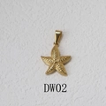 Pendente a forma di stella marina in acciaio inossidabile placcato oro 24k puntinato - Stile Stella Marina (DW02) / Oro