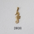 Zeepaardje hanger ketting met 24k goudlaag en fijne texturen voor vrouwen - Zeepaardje Stijl (DW08) / Goud
