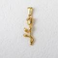 Elegantly crafted 18K gold plated stainless steel rose flower pendant in minimalist style - Single Rose / Gold