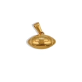 3D American football charm pendant in 24K gold-plated stainless steel for sport necklaces - Rugby (Pendant Only (Without Chain)) (GVN14) / Gold